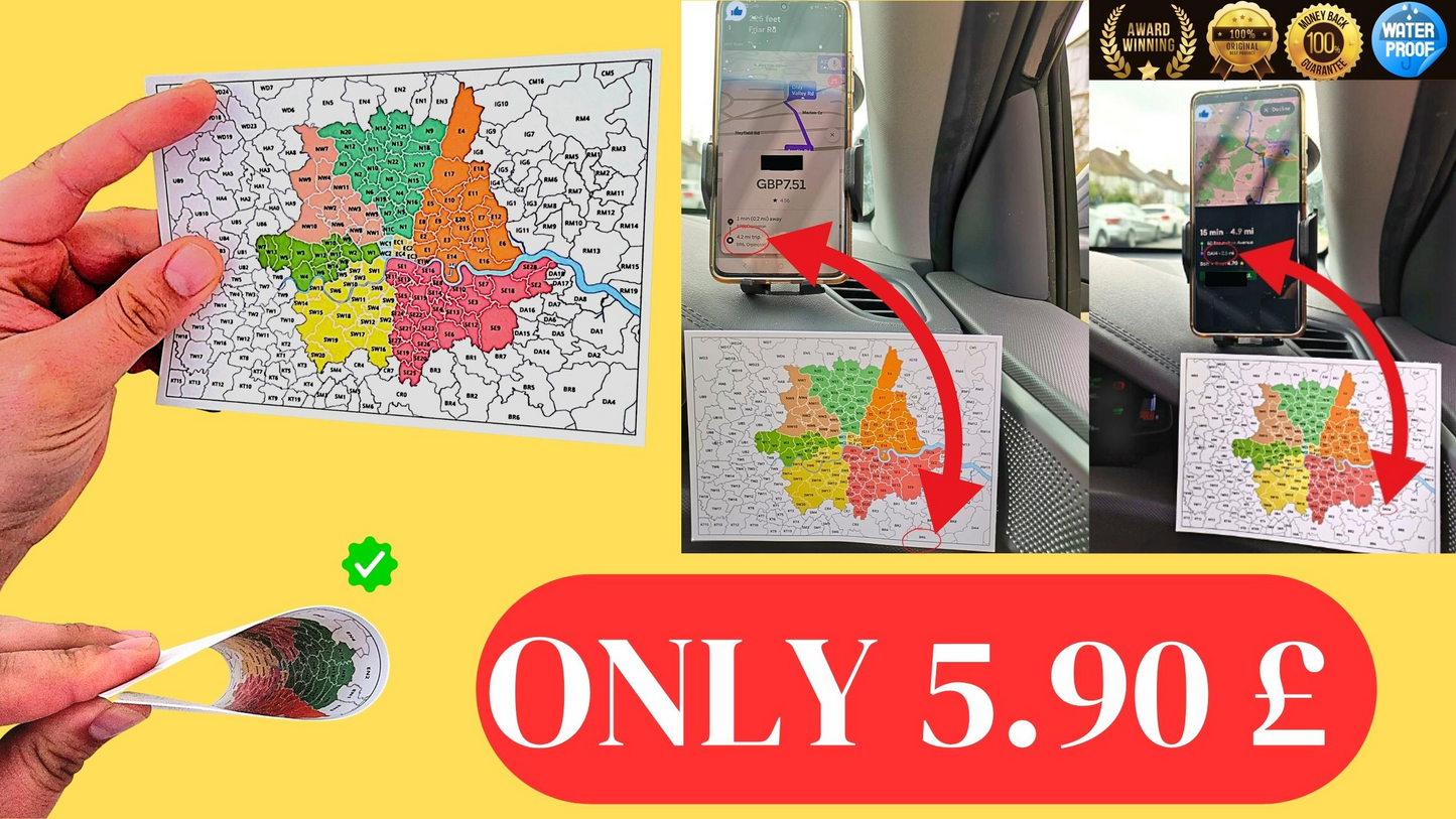 ECO MAP - Postcode map of London for PHV Drivers