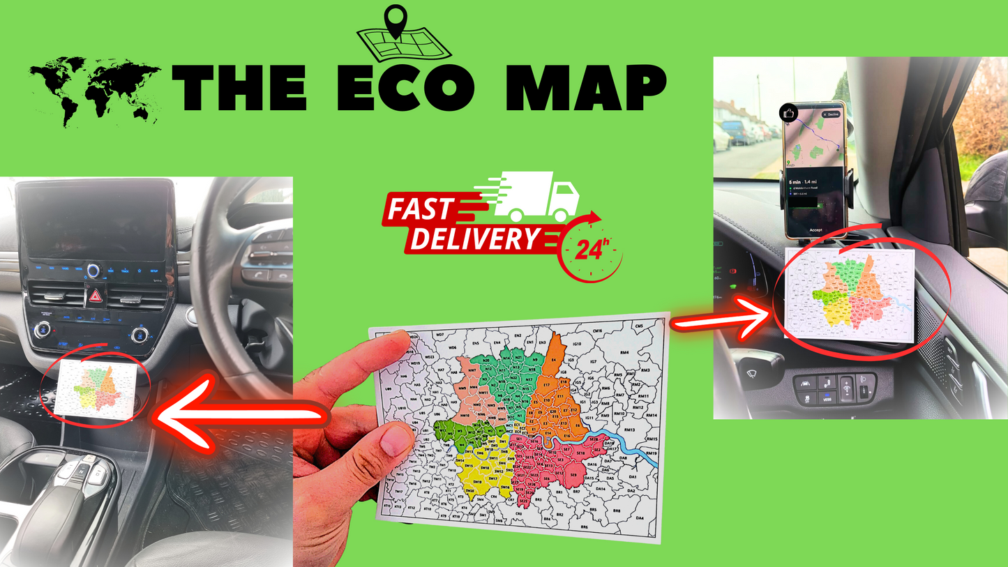 ECO MAP - Postcode map of London for PHV Drivers