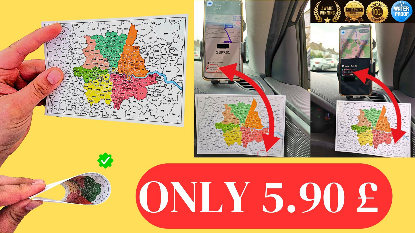 ECO MAP - Postcode map of London for PCO Drivers