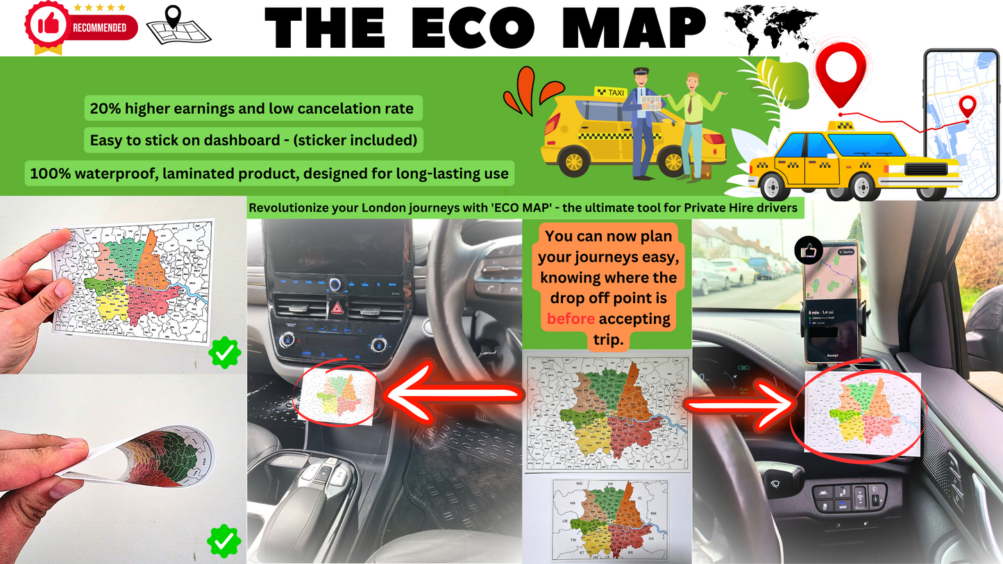 ECO MAP - Postcode map of London for PCO Drivers