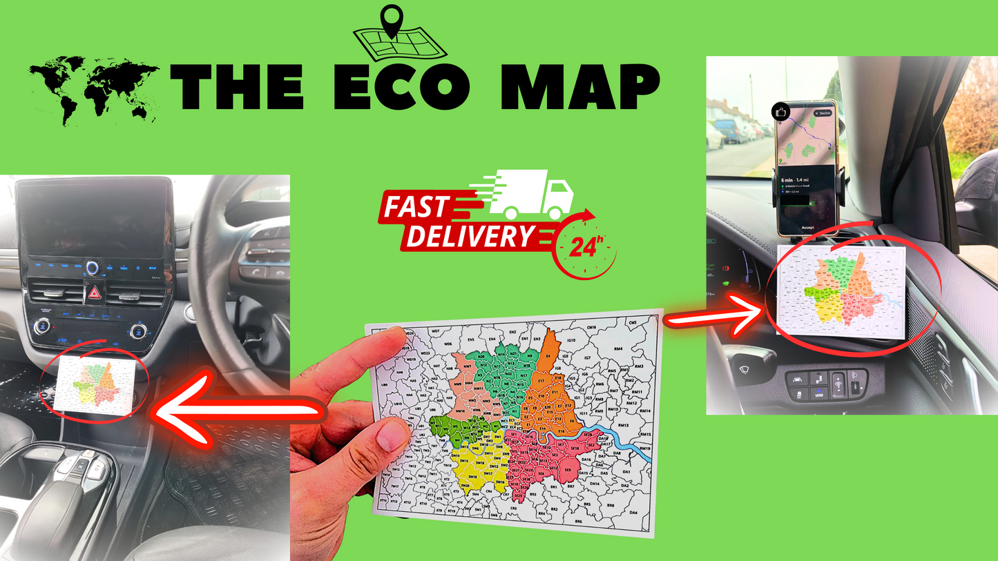 ECO MAP - Postcode map of London for PCO Drivers